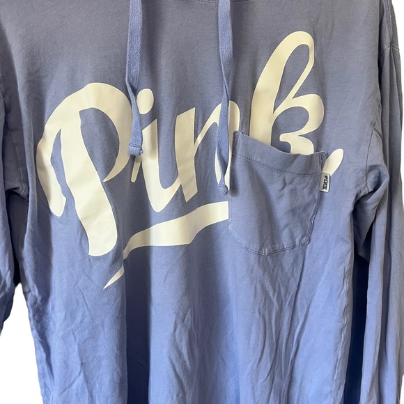 Victoria’s Secret PINK Womens Lightweight Hooded Sweatshirt Oversize Size S - Picture 2 of 5